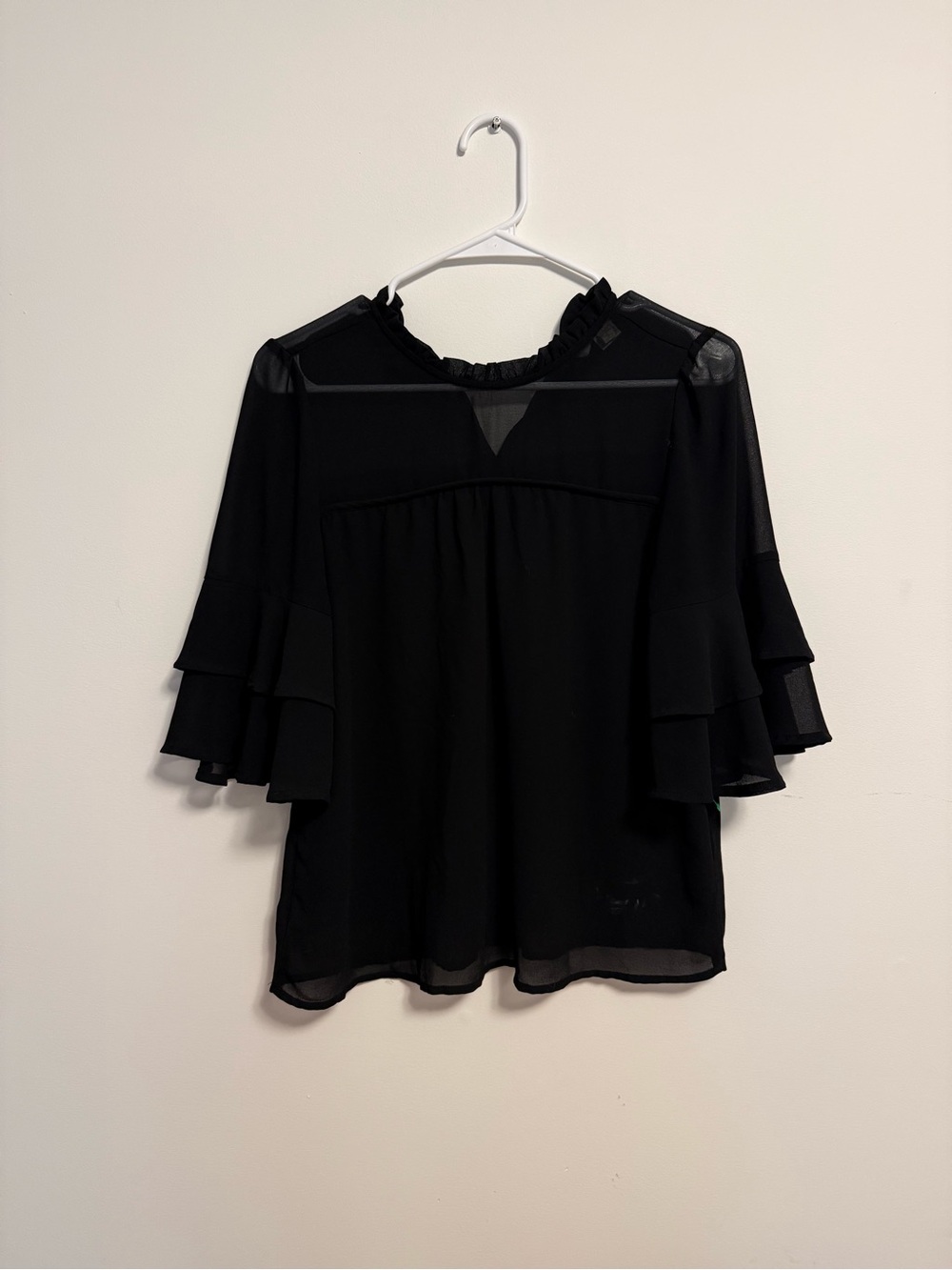 Ruffle Mockneck Blouse